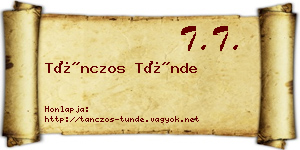 Tánczos Tünde névjegykártya