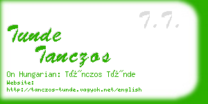 tunde tanczos business card